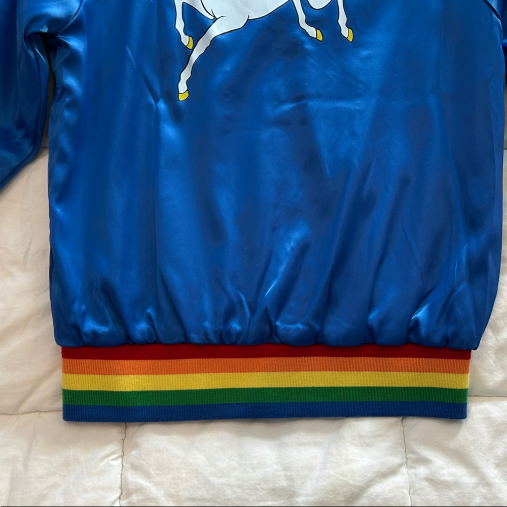 Unique Vintage Rainbow Brite blue satin jacket - perfect condition - Picture 5 of 6